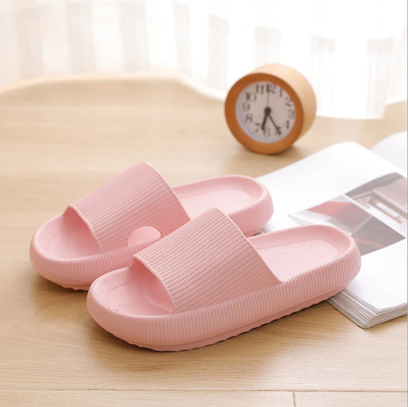 Thick Platform Bathroom Home Slippers Women Fashion Soft Sole EVA Indoor Slides Woman Sandals 2023 Summer Non-Slip Flip Flops