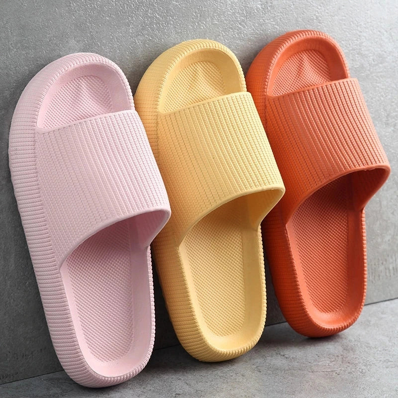 Thick Platform Bathroom Home Slippers Women Fashion Soft Sole EVA Indoor Slides Woman Sandals 2023 Summer Non-Slip Flip Flops